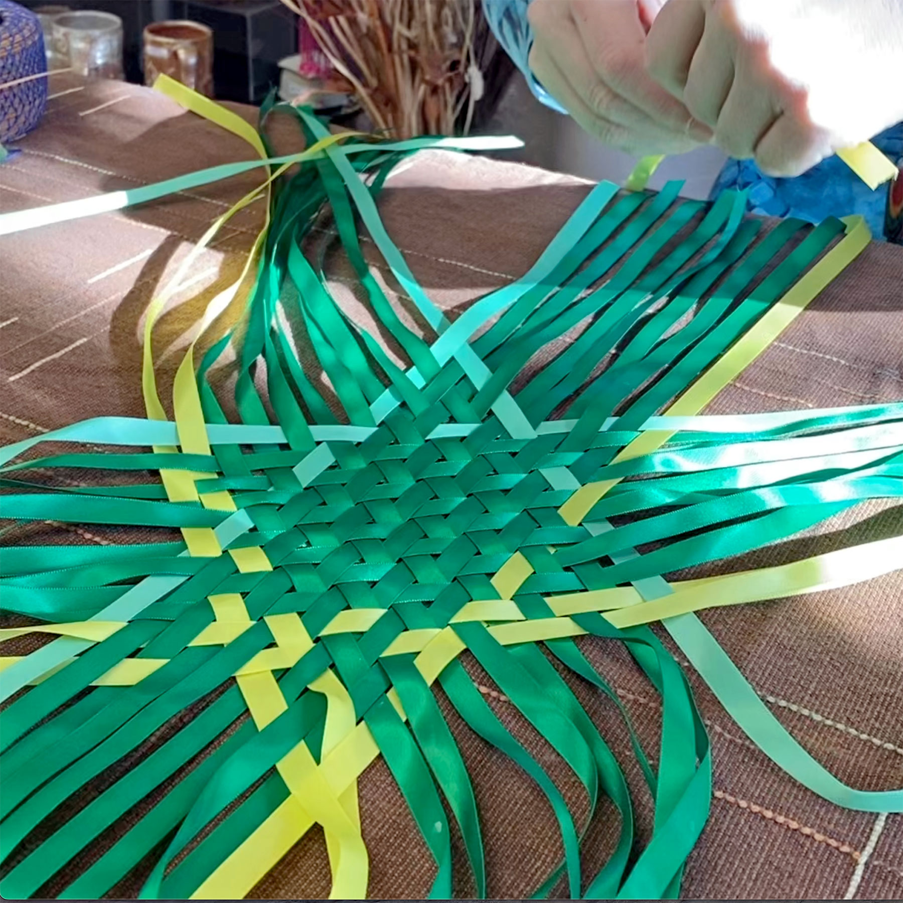 Triaxial Weaving Demo by Peggy Thrasher