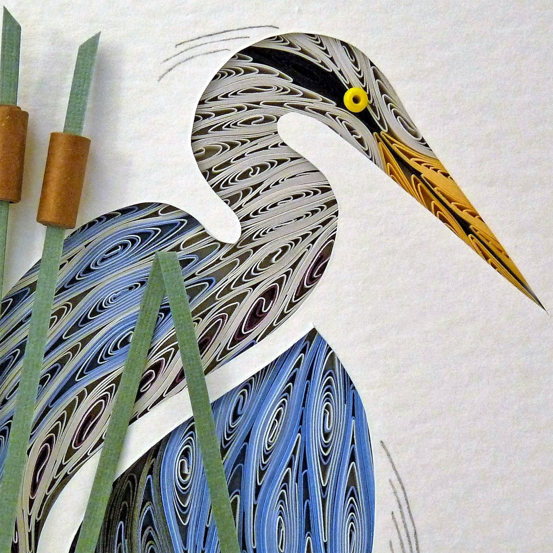 Sandra White Quilled Heron
