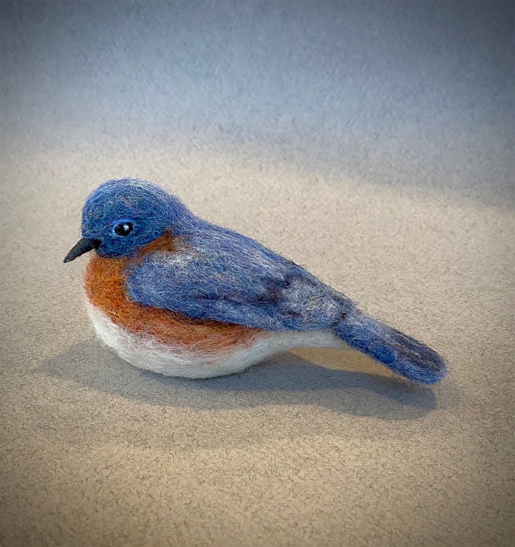 Needle Felted BlueBird by Libby Mortensen