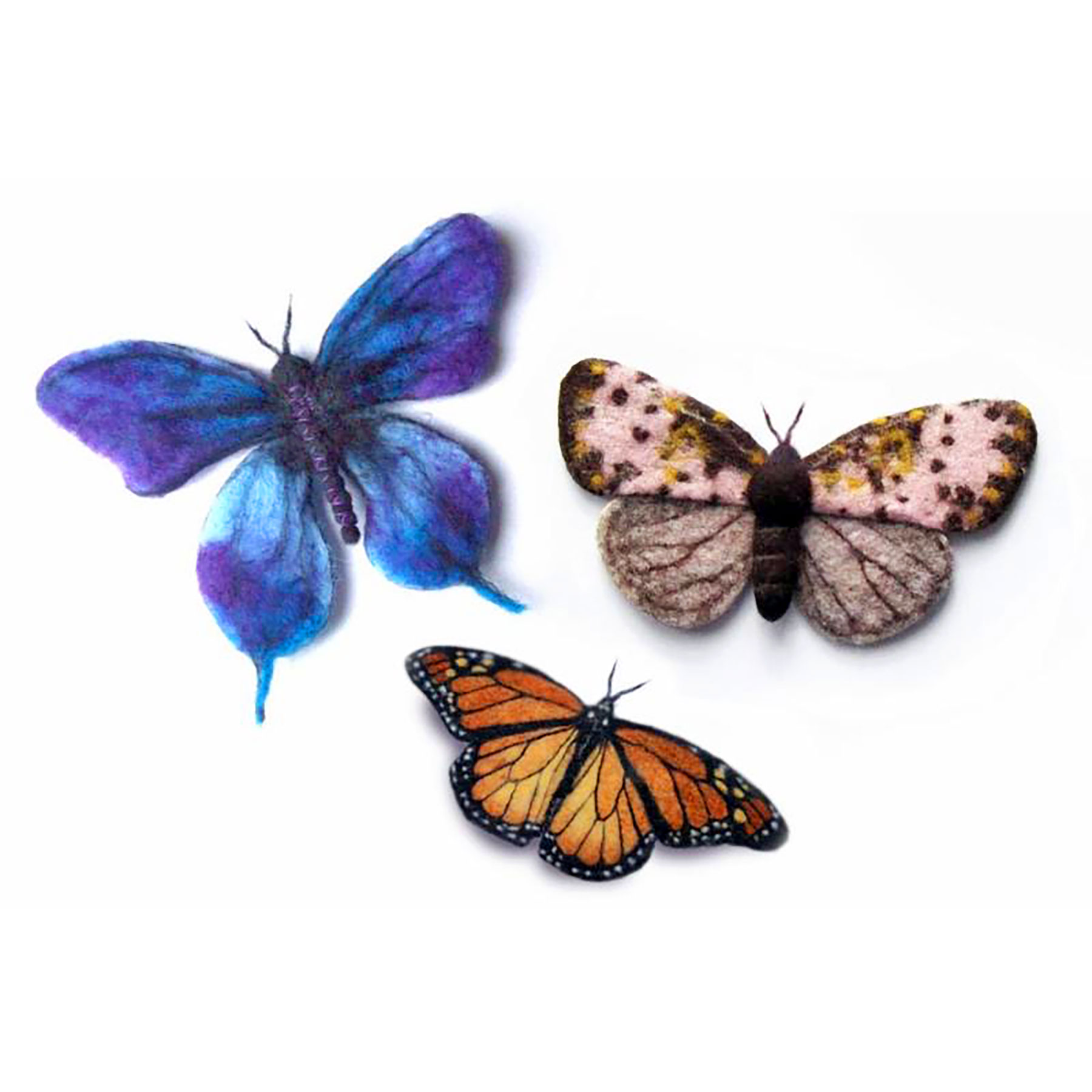 Felted Butterflies by Tif does Art